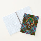 Clan Anderson Wappen über Tartan Notizblock (Innenseite)