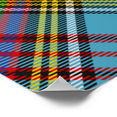 Clan Anderson Wappen über Tartan Poster (Ecke)