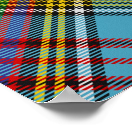 Clan Anderson Wappen über Tartan Poster (Ecke)