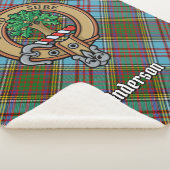 Clan Anderson Wappen über Tartan Sherpadecke