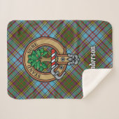 Clan Anderson Wappen über Tartan Sherpadecke