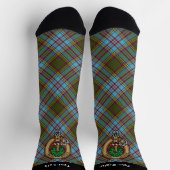 Clan Anderson Wappen über Tartan Socks Socken (Oben)
