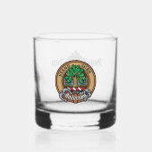 Clan Anderson Wappen über Tartan Whiskyglas (Vorderseite)