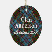 Clan-AndersonScottishTartan Keramik Ornament (Rechts)