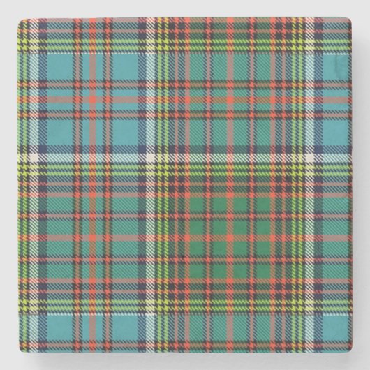 Clan-Andersontartan-karierter SteinUntersetzer (Vorderseite)