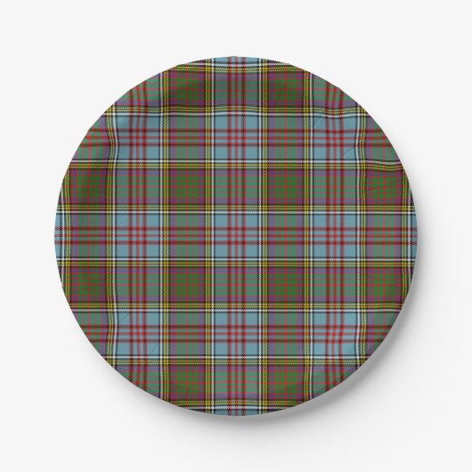 Clan-AndersonTartan Pappteller (Vorderseite)