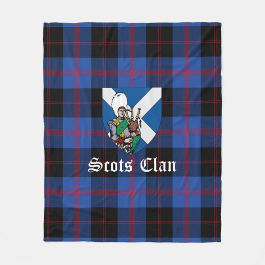 Clan Angus Modern Tartan Kariert Fleecedecke (Vorderseite)