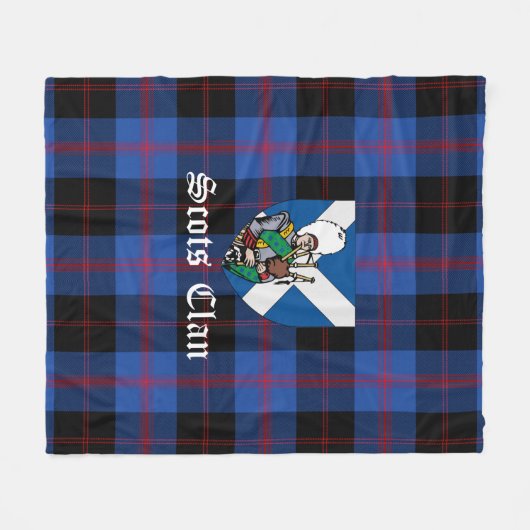 Clan Angus Modern Tartan Kariert Fleecedecke (Vorderseite (Horizontal))