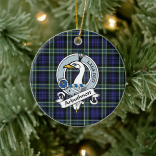 Clan Arbuthnot Abzeichen Tartan Kariert Keramik Ornament