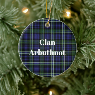 Clan Arbuthnot Tartan Keramik Ornament