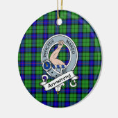 Clan Armstrong Abzeichen Tartan Kariert Keramik Ornament (Links)