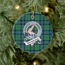 Clan Armstrong Ancient Abzeichen Tartan Kariert Keramik Ornament