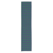 Clan Armstrong Blue und Green Scottish Tartan Kurzer Tischläufer (Vorderseite)