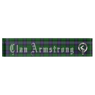 Clan Armstrong Desk Namplate Namensplakette