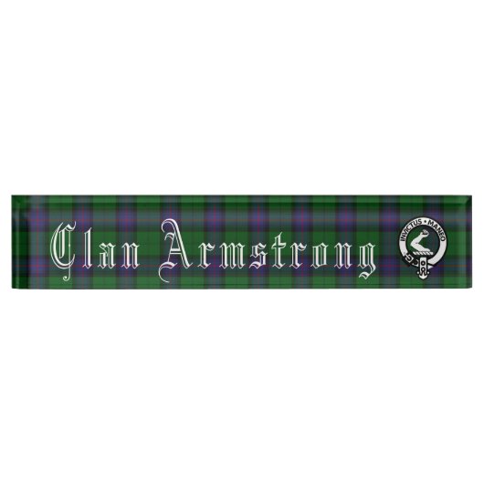Clan Armstrong Desk Namplate Namensplakette (Vorderseite)