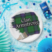 Clan Armstrong Scottish Tartan Paint Brush Pappteller (Party)