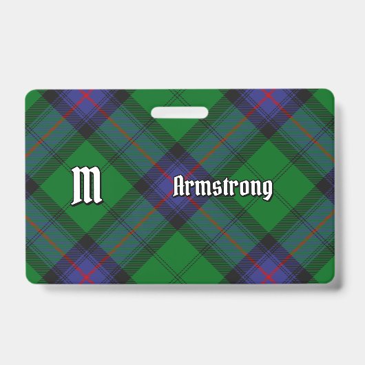 Clan Armstrong Tartan Abzeichen Ausweis (Vorderseite)