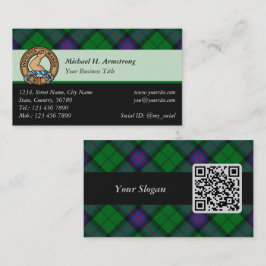 Clan Armstrong Tartan Business Card Visitenkarte