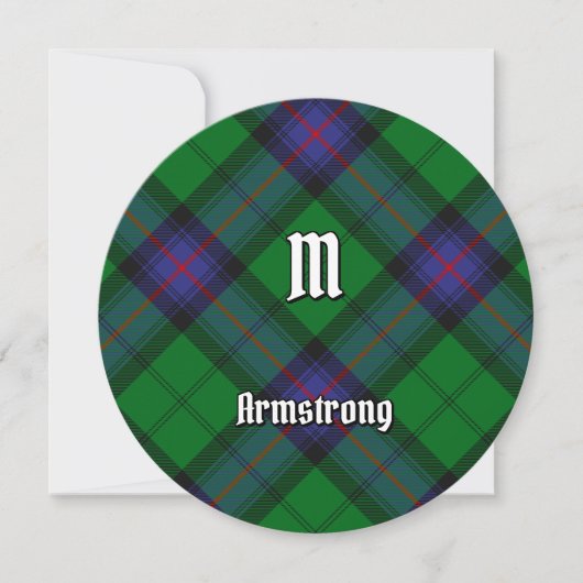 Clan Armstrong Tartan Einladung (Vorderseite)