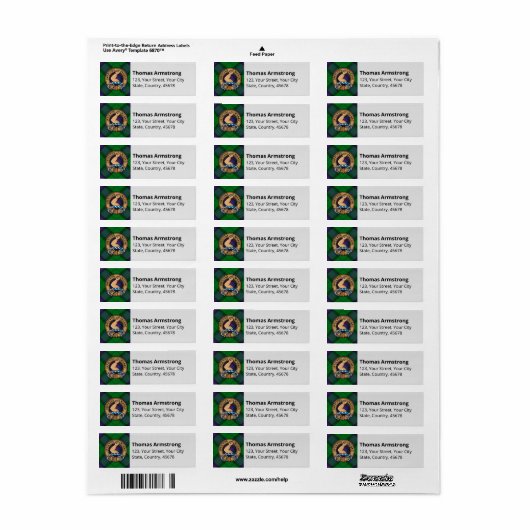 Clan Armstrong Tartan Label (Vorne)