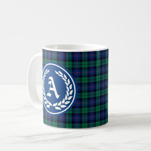 Clan Armstrong Tartan Monogram Kaffeetasse (Vorderseite Links)