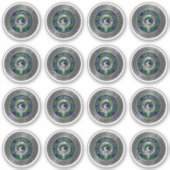 Clan Armstrong Wappen & Tartan Knot Aufkleber (Vorderseite)