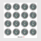 Clan Armstrong Wappen & Tartan Knot Aufkleber (Blatt)