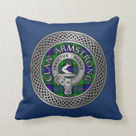 Clan Armstrong Wappen & Tartan Knot Kissen