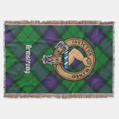 Clan Armstrong-Wappen über Tartan Decke (Vorderseite)