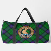 Clan Armstrong Wappen über Tartan Duffle Bag (Vorderseite)