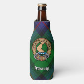 Clan Armstrong Wappen über Tartan Flasche Cooler Flaschenkühler (Flaschenvorderseite)