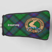 Clan Armstrong Wappen über Tartan Golf Head Cover Golf Headcover (Vorderseite)