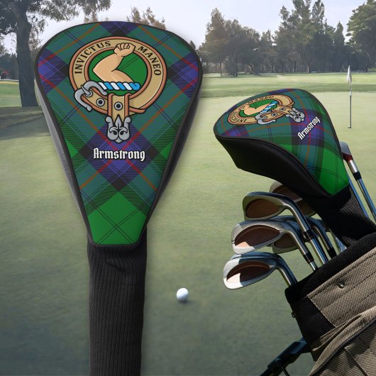Clan Armstrong Wappen über Tartan Golf Head Cover Headcover
