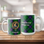 Clan Armstrong Wappen über Tartan Kaffeetasse