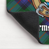 Clan Armstrong Wappen über Tartan Mousepad (Ecke)