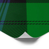 Clan Armstrong Wappen über Tartan Poster (Ecke)