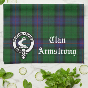 Clan Armstrong-Wappen und Tartan Geschirrtuch