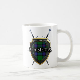 Clan-Armstrongtartan-Schild und Schwerter Kaffeetasse