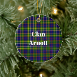 Clan Arnott Tartan Keramik Ornament