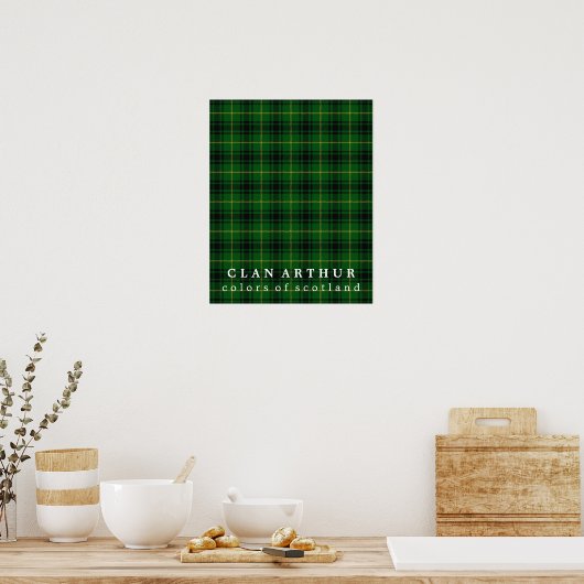 Clan Arthur Colors of Scotland Tartan Poster (Küche)