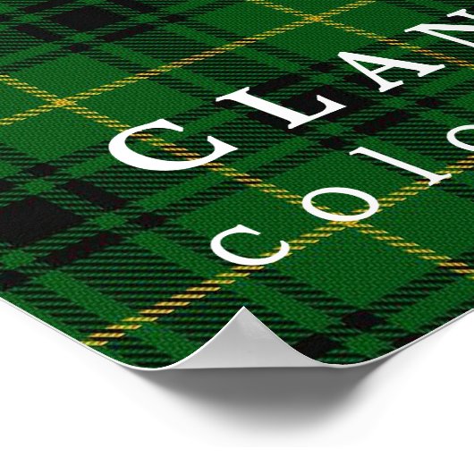 Clan Arthur Colors of Scotland Tartan Poster (Ecke)