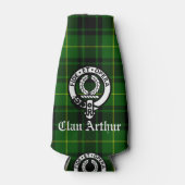 Clan Arthur / MacArthur Wappen & Tartan Flaschenkühler (Vorderseite)