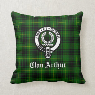 Clan Arthur / MacArthur Wappen & Tartan Kissen