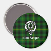 Clan Arthur / MacArthur Wappen & Tartan Magnet (Vorderseite/Rückseite)