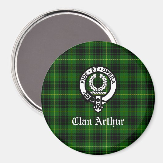 Clan Arthur / MacArthur Wappen & Tartan Magnet (Vorderseite/Rückseite)