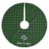 Clan Arthur / MacArthur Wappen & Tartan Polyester Weihnachtsbaumdecke (Vorderseite)