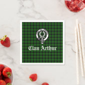 Clan Arthur / MacArthur Wappen & Tartan Serviette (Beispiel)