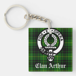 Clan Arthur Wappen Abzeichen & Tartan Schlüsselanhänger