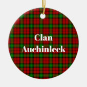 Clan Auchinleck Tartan Keramik Ornament (Vorne)