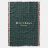 Clan Austin Tartan Kariertes Custom Throw Blanket Decke (Vorderseite Vertikal)
